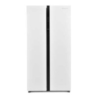 GRADE A3 - Montpellier M510BW Side-by-side American Fridge Freezer - White