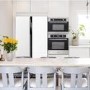GRADE A3 - Montpellier M510BW Side-by-side American Fridge Freezer - White