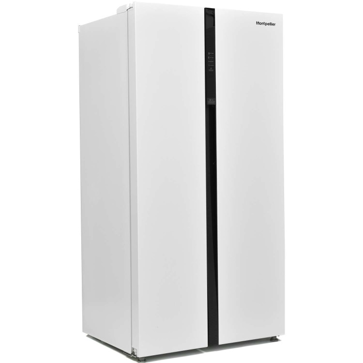 GRADE A3 - Montpellier M510BW Side-by-side American Fridge Freezer - White