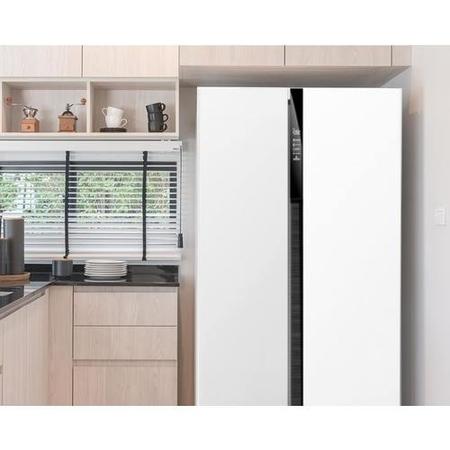 GRADE A3 - Montpellier M510BW Side-by-side American Fridge Freezer - White