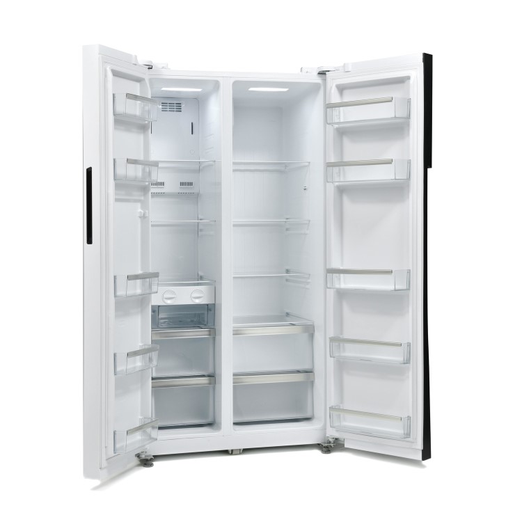 GRADE A3 - Montpellier M510BW Side-by-side American Fridge Freezer - White