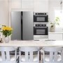 GRADE A2 - Montpellier CSBYS500BX 510 Litre American Style Fridge Freezer Frost Free 2 Door 90cm Wide - Inox