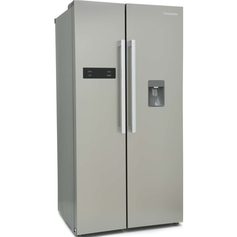Montpellier CSBYS600DS 510 Litre American Style Fridge Freezer Water