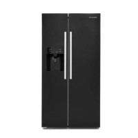Montpellier 489 Litre American Style Fridge Freezer - Black