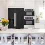 Montpellier 489 Litre American Style Fridge Freezer - Black