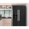 Montpellier CSBYS700PK 489 Litre American Style Fridge Freezer 2 Door Plumbed Ice &amp; Water Dispenser - Black