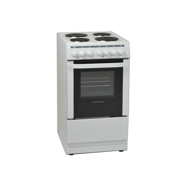 Nordmende CSE51WH Electric Single Cavity Freestanding White 50cm Cooker with Solid Plates