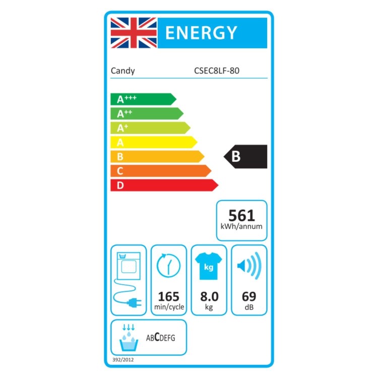 Candy 8kg Condenser Tumble Dryer - White