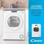 Candy CSH8A2LE-80/ 8kg Freestanding Heat Pump Tumble Dryer - White
