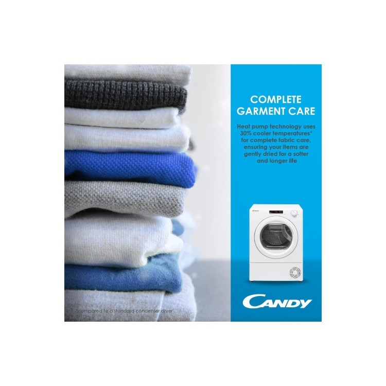 Candy CSH8A2LE-80/ 8kg Freestanding Heat Pump Tumble Dryer - White