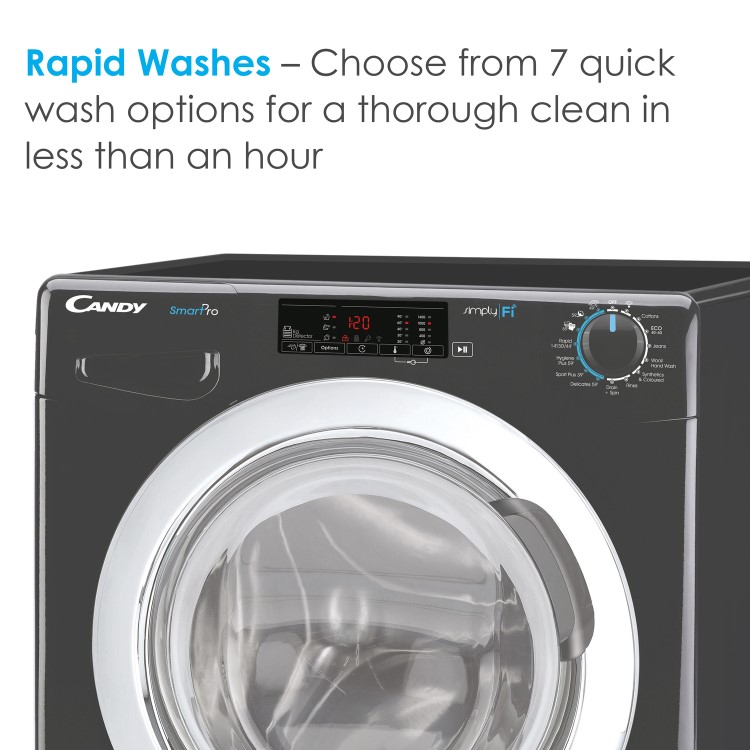 Candy Smart 10kg 1400rpm Washing Machine - Graphite