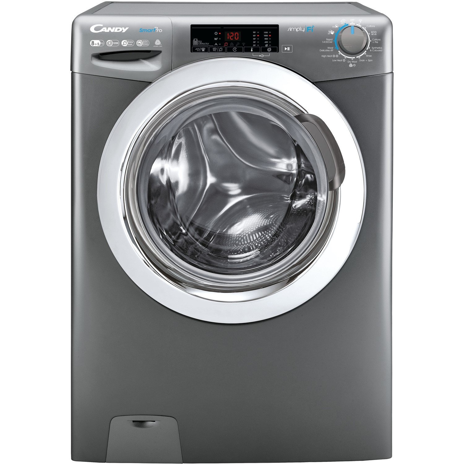 Refurbished Candy CSOW2853TWCGE-80 Freestanding 8/5KG 1200 Spin Washer Dryer Graphite