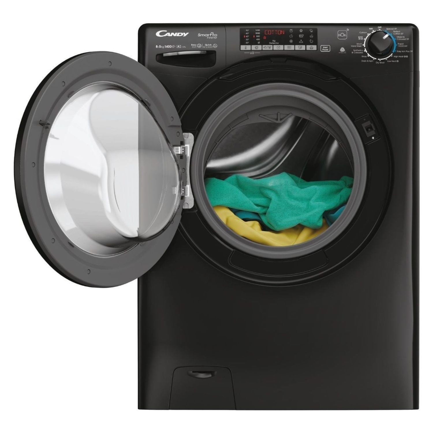 Candy Smart Pro 8kg Wash 5kg Dry 1400rpm Washer Dryer Black CSOW4856TWMBB680 Appliances Direct