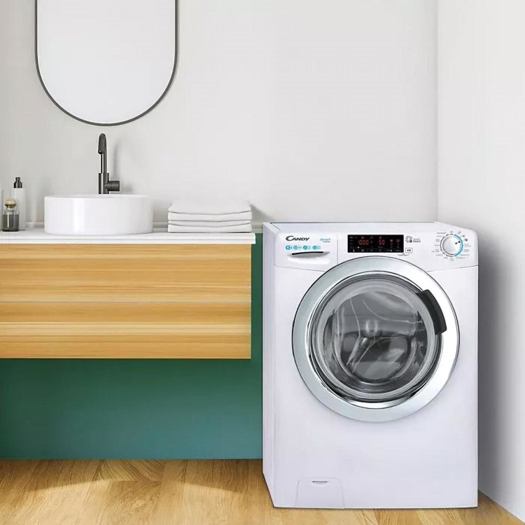 Refurbished Candy Smart CSS69TWMCE/1-80 Freestanding 9KG 1600 Spin Washing Machine White