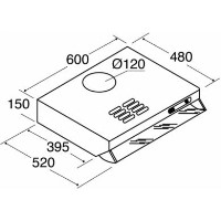 CDA CST6/1SS 60cm Wide Conventional Hood - Stainless Steel