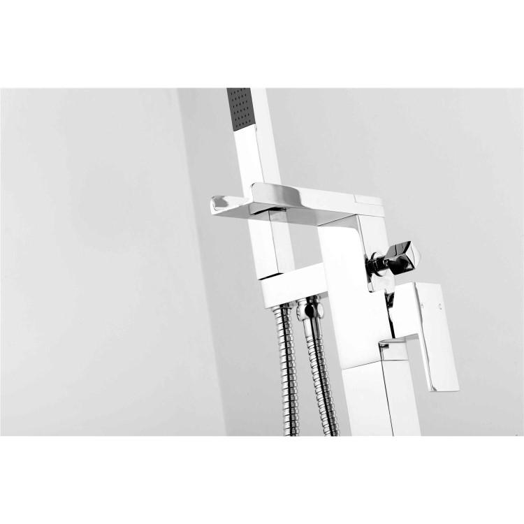 Chrome Freestanding Bath Shower Mixer Tap - Atlas