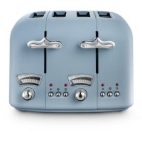 Delonghi CT04.AZ Argento Flora Four Slice Toaster - Blue