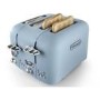 Delonghi CT04.AZ Argento Flora Four Slice Toaster - Blue