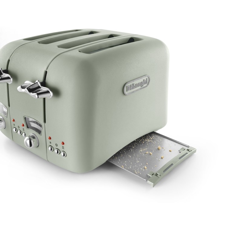 Delonghi CT04.GR Argento Flora Four Slice Toaster - Green