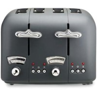 Delonghi CT04.GY Argento Silva 4 Slice Toaster - Grey