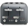 Delonghi CT04.GY Argento Silva 4 Slice Toaster - Grey
