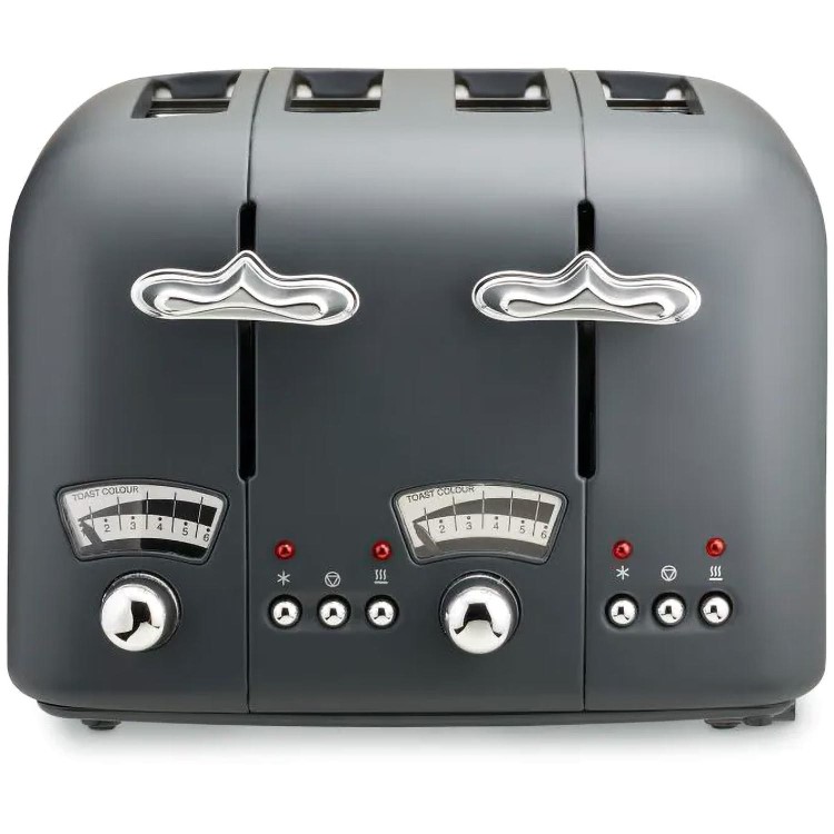 Delonghi CT04.GY Argento Silva 4 Slice Toaster - Grey