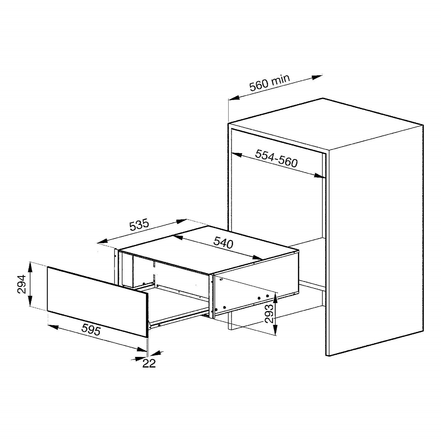 Smeg CT29X Classic 29cm High Stainless Steel Warming Drawer