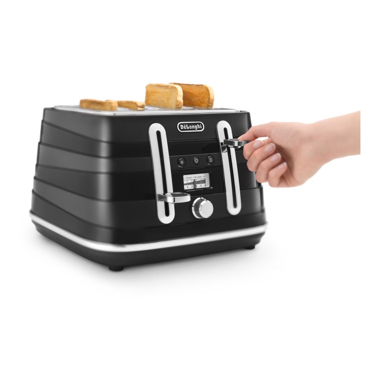 Delonghi De Longhi CTA4003.BK Avvolta Four Slice Toaster - Black