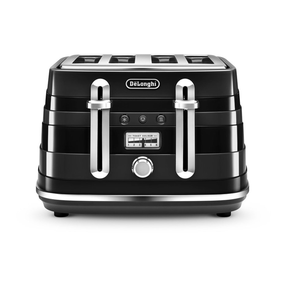 Delonghi De Longhi CTA4003.BK Avvolta Four Slice Toaster Black