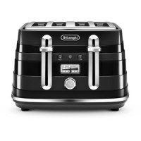 Delonghi De Longhi CTA4003.BK Avvolta Four Slice Toaster - Black