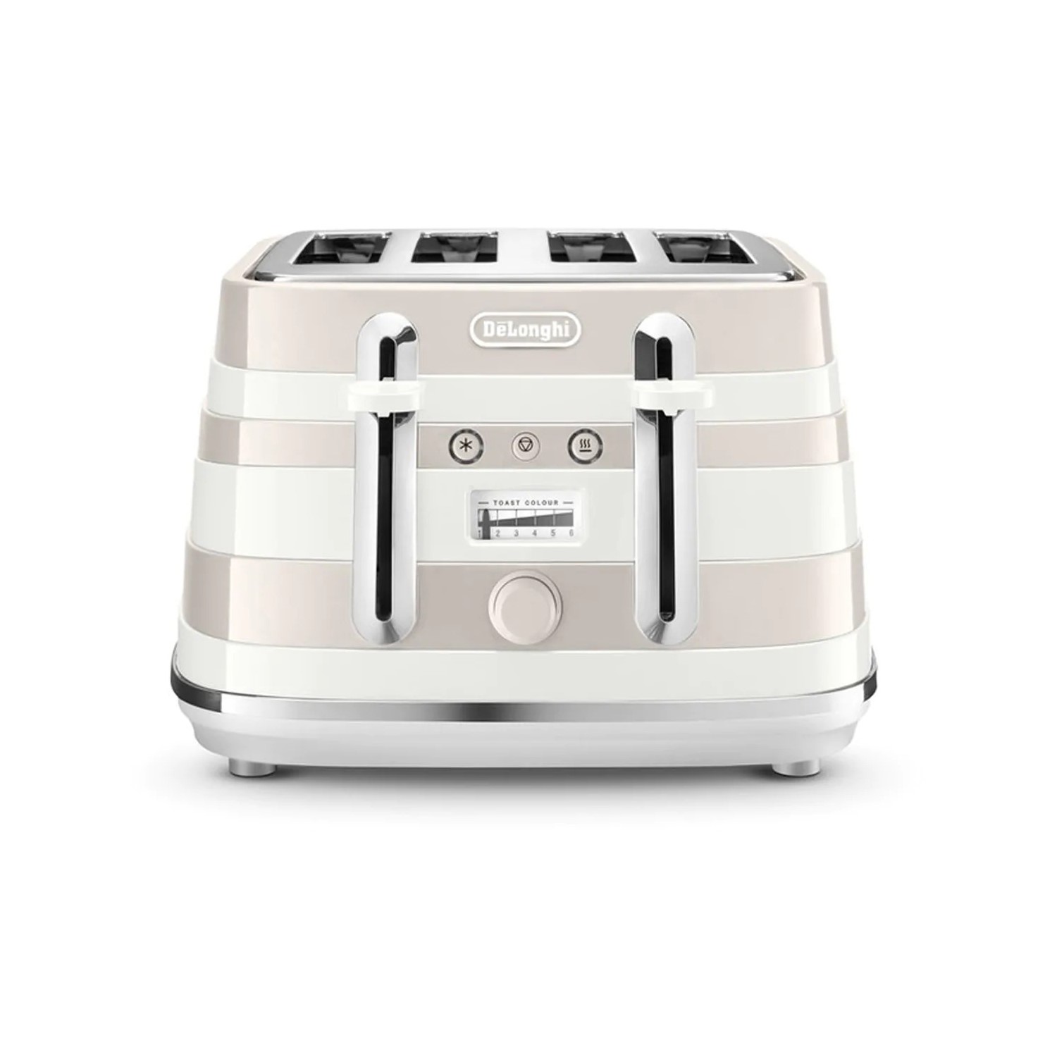 Refurbished Delonghi CTAC4003.W Avvolta Four Slice Toaster White