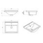 Moderno Polymarble Mid Edge Vanity Sink - 500mm Wide