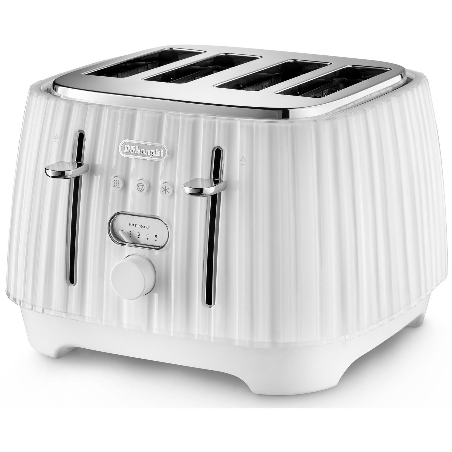 DeLonghi Ballerina 4 Slice Toaster White CTD4003.W Appliances Direct