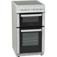 NordMende CTEC51WH 50cm Electric Twin Cavity Cooker with Ceramic Hob - White