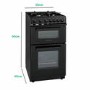 NordMende 50cm Double Cavity LPG Cooker - Black