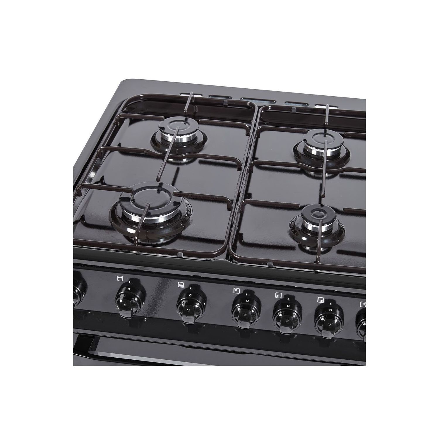 NordMende 60cm Double Cavity LPG Cooker Black CTG61LPGBK Appliances Direct