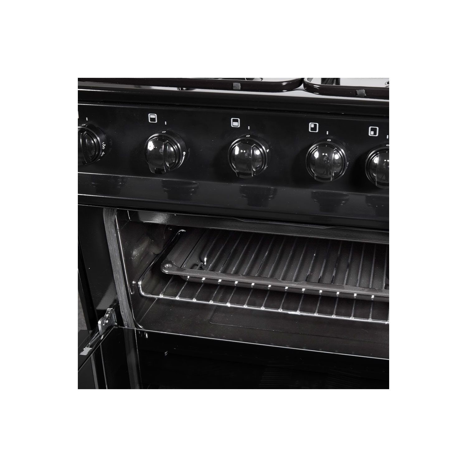 NordMende 60cm Double Cavity LPG Cooker Black CTG61LPGBK Appliances Direct
