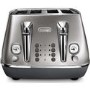 Delonghi CTI4003.S Distinta Four Slice Toaster - Silver