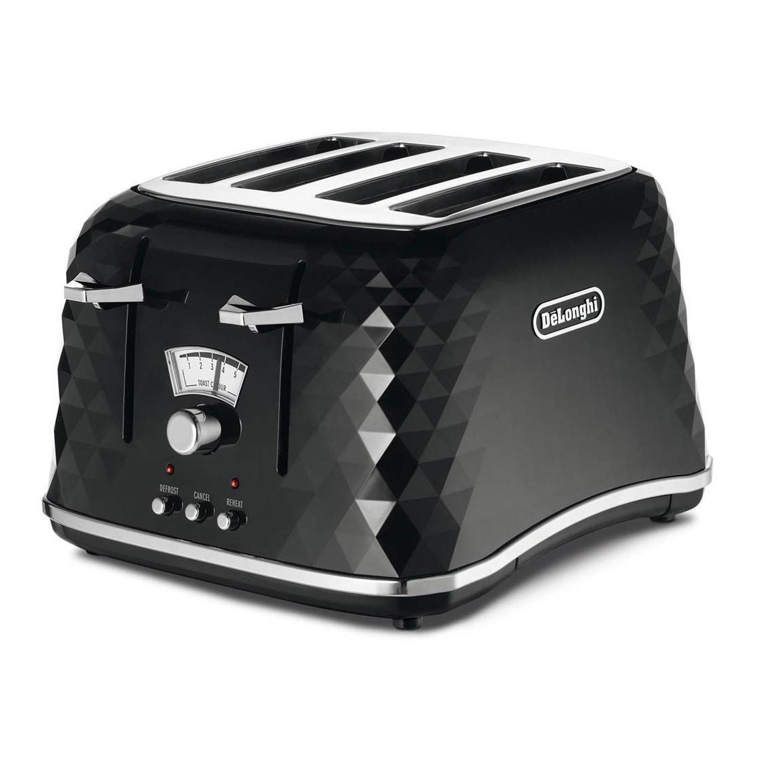 Delonghi Brillante 4 Slice Toaster - Black