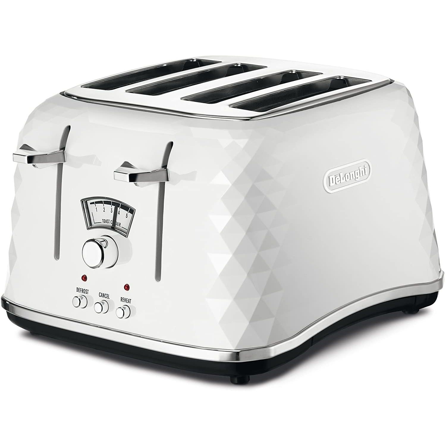 Delonghi Brillante 4 Slice Toaster - White