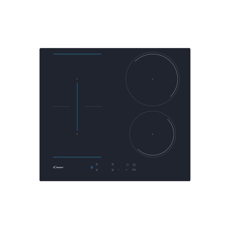 GRADE A1 - Candy CTP643C 60cm Touch Control Four Zone Induction Hob - Black
