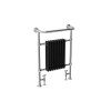 Taylor &amp; Moore Black Traditional Heated Towel Rail Radiator - 963 x 673mm 
