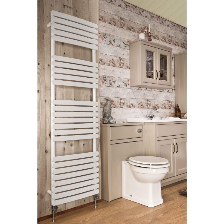 Segrino Vertical Towel Radiator with Flat Profile Heated Rails -1700 x 500mm