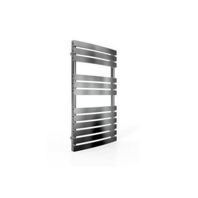 Curved Chrome Bathroom Towel Radiator with Flat Rails - 800 x 500mm