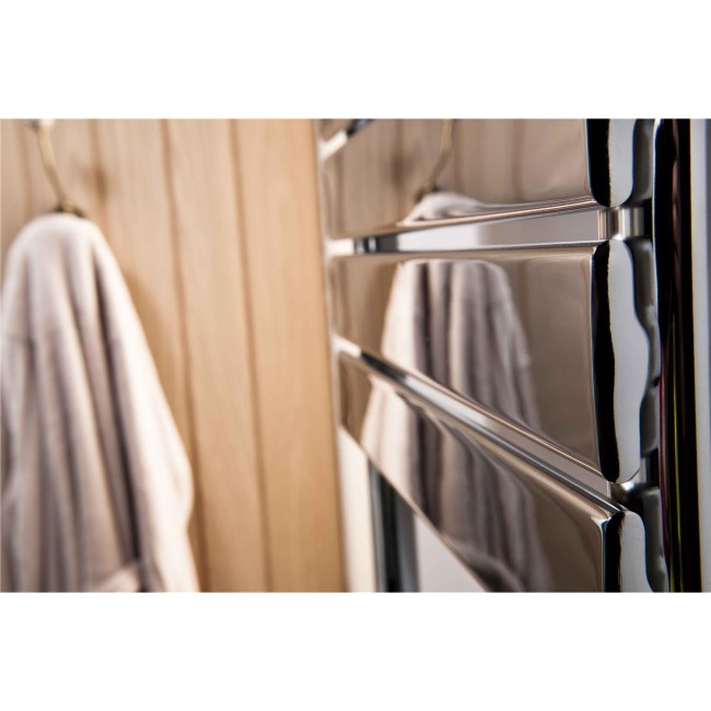 Segrino Straight Heated Towel Rail with Flat Profile Rails - 1700mm x 500mm