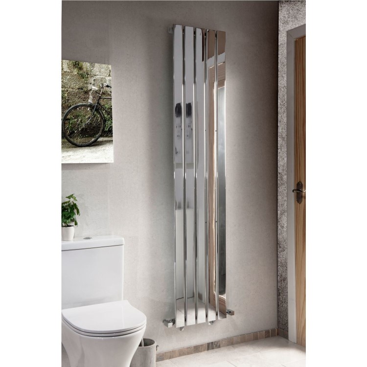 Vertical Panel Chrome Radiator - 1800 x 376mm