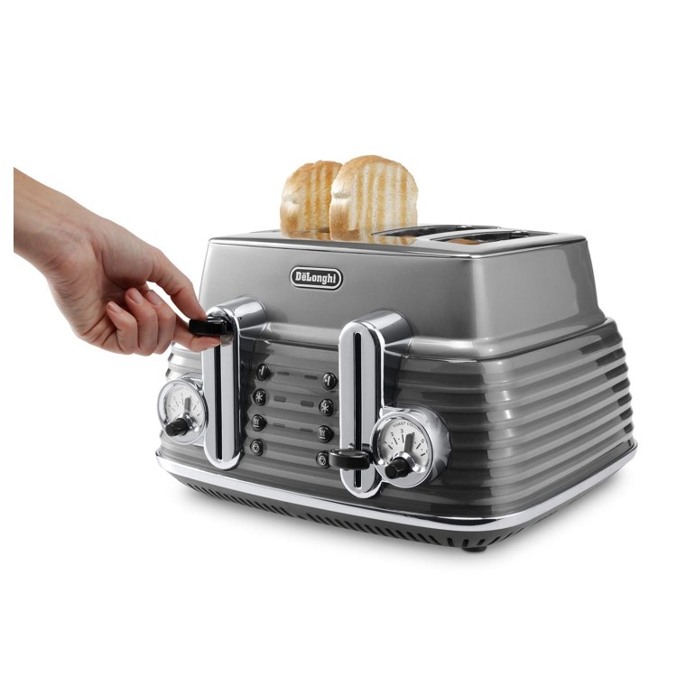 Delonghi De Longhi CTZ4003GY Scultura 4-slice Toaster - Grey