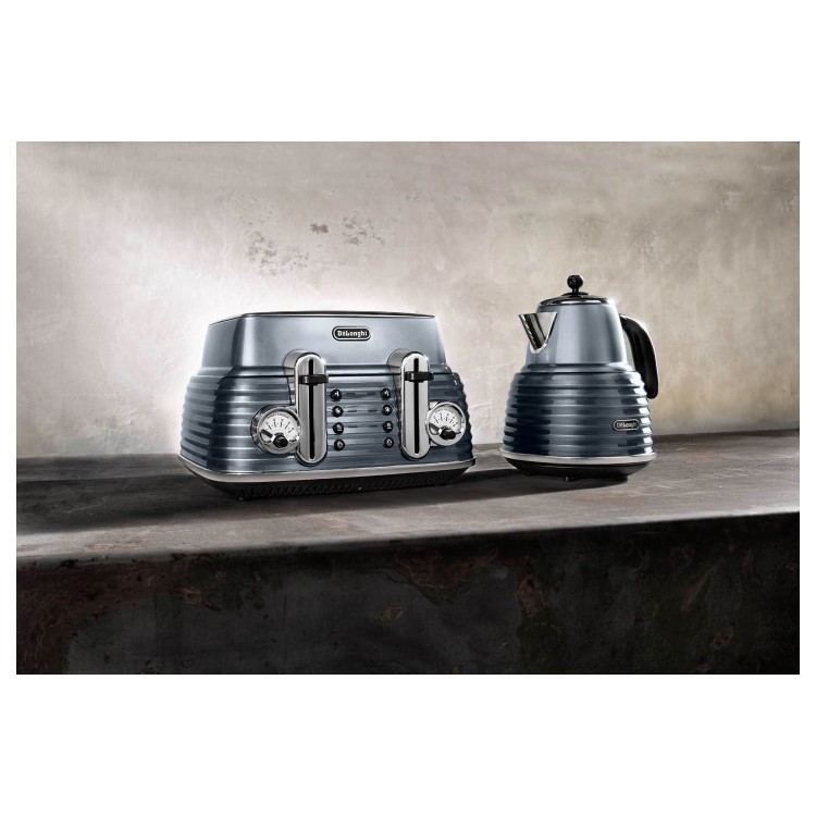 Delonghi De Longhi CTZ4003GY Scultura 4-slice Toaster - Grey