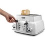 Delonghi CTZ4003W Scultura 4-slice Toaster - White