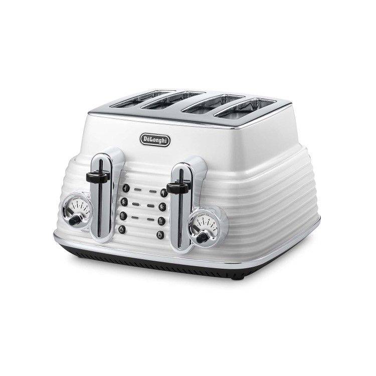 Delonghi CTZ4003W Scultura 4-slice Toaster - White